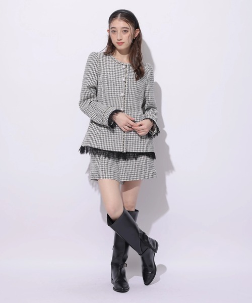 Rirandture（リランドチュール）の「ツィードハイウエストショートパンツ（その他パンツ・レディース・ブラック系その他2・0/1/2）」の3枚目の写真