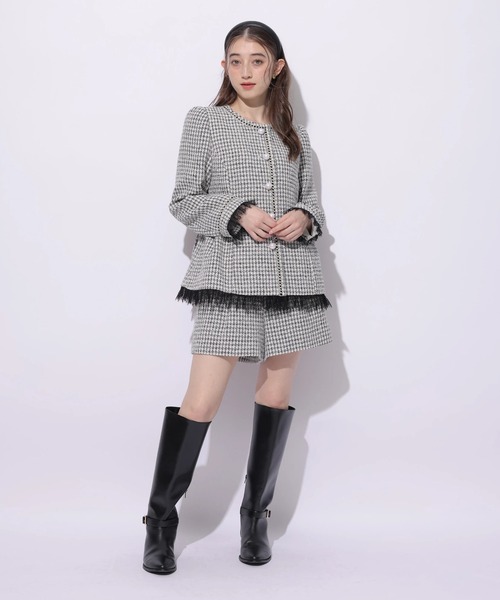 Rirandture（リランドチュール）の「ツィードハイウエストショートパンツ（その他パンツ・レディース・ブラック系その他2・0/1/2）」の4枚目の写真