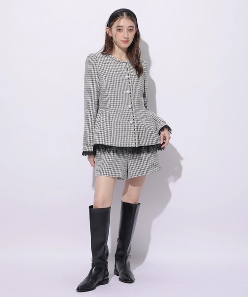 Rirandture（リランドチュール）の「ツィードハイウエストショートパンツ（その他パンツ・レディース・ブラック系その他2・0/1/2）」の6枚目の写真