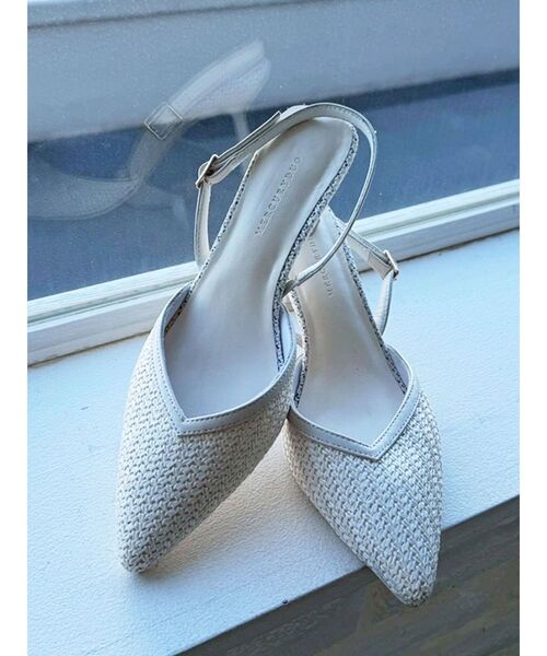 MERCURYDUO（マーキュリーデュオ）の「雑材ポインテッドトゥミュール（その他シューズ・レディース・ブラウン/オフホワイト・36/38）」の6枚目の写真