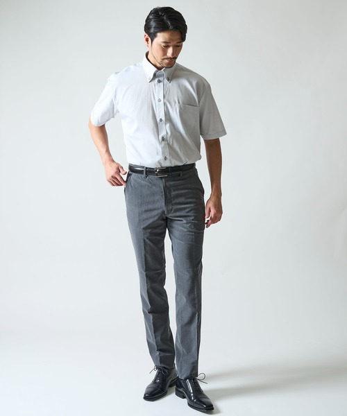 TETE HOMME(テットオム)の「【WEB限定】冷感 メッシュボンディング ストレッチテーパードスラックスパンツ(スラックス・メンズ・チャコールグレー/ネイビー系/ベージュ/ネイビー・SMALL/MEDIUM/LARGE/X-LARGE)」の21枚目の写真