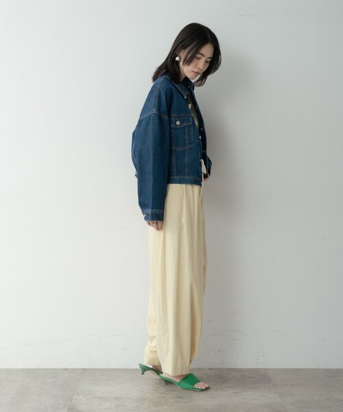 GALLEST（ギャレスト）の「ボックスデニムジャケット（デニムジャケット・レディース・ネイビー/ホワイト/ブルー・34/38）」の13枚目の写真