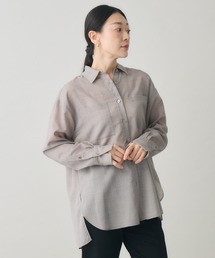 kuros'（クロス）の「【kuros’オリジナル】スリットシースルーシャツ（シャツ/ブラウス）」