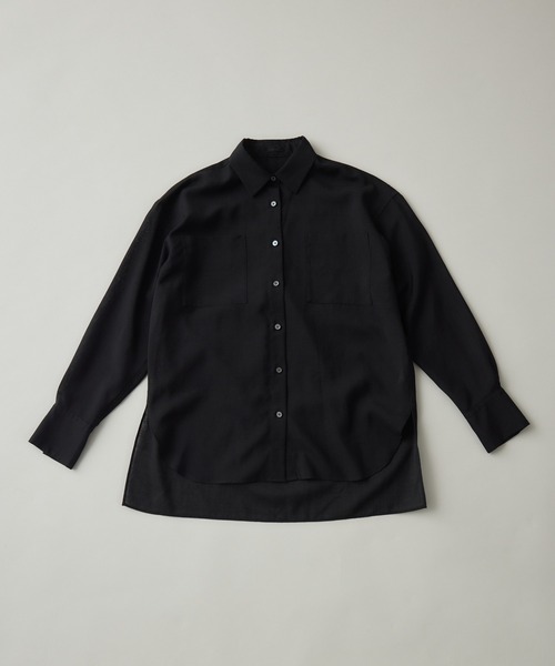 kuros'（クロス）の「【kuros’オリジナル】スリットシースルーシャツ（シャツ/ブラウス・レディース・ホワイト/ブラック/グレー・MEDIUM/LARGE）」の21枚目の写真