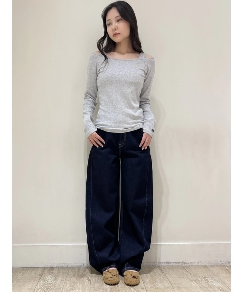 GAP(ギャップ)の「モダン オフショルダートップス(Tシャツ/カットソー・レディース・オフホワイト/グレー/ブラック・XXS/XS/XL/L/M/S)」の22枚目の写真