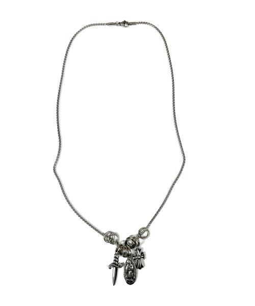 SK8ER ROCK(スケーターロック)の「Three Pendant O-Ring Surgical Steel Necklace ((Steel))(ネックレス・レディース・その他・FREE)」の3枚目の写真