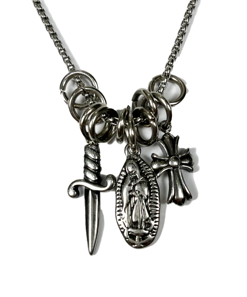 SK8ER ROCK(スケーターロック)の「Three Pendant O-Ring Surgical Steel Necklace ((Steel))(ネックレス・レディース・その他・FREE)」の7枚目の写真