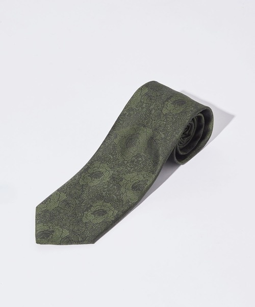 RAGEBLUE(レイジブルー)の「【MADE IN JAPAN】Retro Flower Jacquard Tie/レトロフラワー柄ジャガードネクタイ(ネクタイ・メンズ・ネイビー/グリーン/ブラウン・FREE)」の1枚目の写真