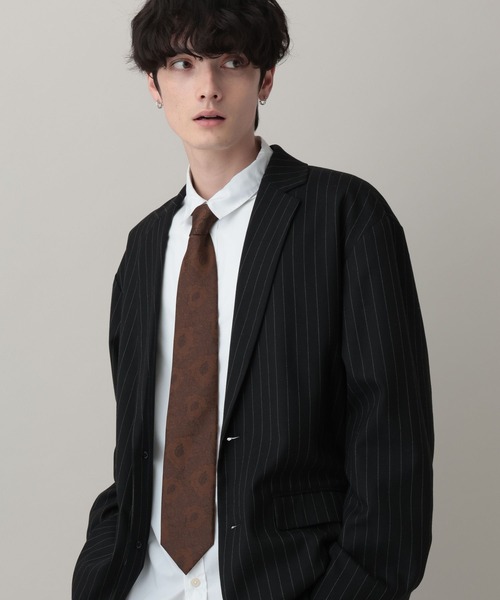 RAGEBLUE(レイジブルー)の「【MADE IN JAPAN】Retro Flower Jacquard Tie/レトロフラワー柄ジャガードネクタイ(ネクタイ・メンズ・ネイビー/グリーン/ブラウン・FREE)」の5枚目の写真