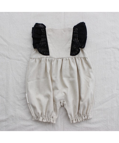 maarook(マルーク)の「杢ツイルメッシュフリルスリーブbabyロンパース(ロンパース・キッズ・オートミール・70cm/80cm)」の10枚目の写真