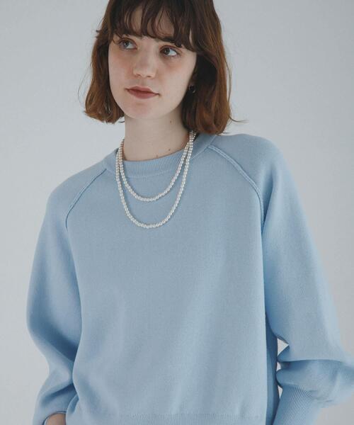 URBAN RESEARCH Sonny Label(アーバンリサーチサニーレーベル)の「スウェットライクニット(ニット/セーター・レディース・グレー/ライトブルー/イエロー・FREE)」の2枚目の写真