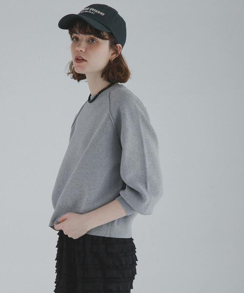 URBAN RESEARCH Sonny Label(アーバンリサーチサニーレーベル)の「スウェットライクニット(ニット/セーター・レディース・グレー/ライトブルー/イエロー・FREE)」の6枚目の写真