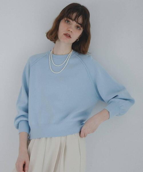 URBAN RESEARCH Sonny Label(アーバンリサーチサニーレーベル)の「スウェットライクニット(ニット/セーター・レディース・グレー/ライトブルー/イエロー・FREE)」の12枚目の写真