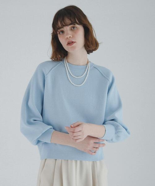 URBAN RESEARCH Sonny Label(アーバンリサーチサニーレーベル)の「スウェットライクニット(ニット/セーター・レディース・グレー/ライトブルー/イエロー・FREE)」の13枚目の写真