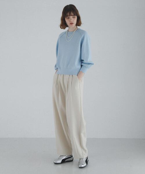 URBAN RESEARCH Sonny Label(アーバンリサーチサニーレーベル)の「スウェットライクニット(ニット/セーター・レディース・グレー/ライトブルー/イエロー・FREE)」の17枚目の写真