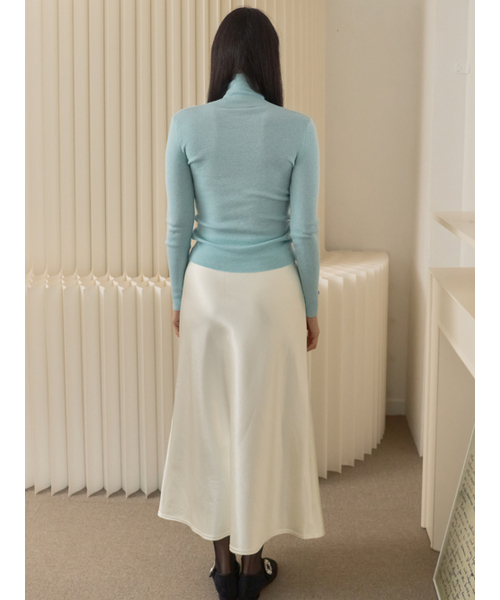 Sorry,Too Much Love(ソーリートゥーマッチラブ)の「Soft Fine Rib Turtleneck Knit_Sky Blue(ニット/セーター・レディース・その他・FREE)」の5枚目の写真