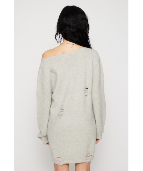 LAGUA GEM(ラグアジェム)の「CRASH LOOSEY KNIT ワンピース(ワンピース・レディース・ブラウン/ライトグレー/ブラック・SMALL/MEDIUM)」の19枚目の写真