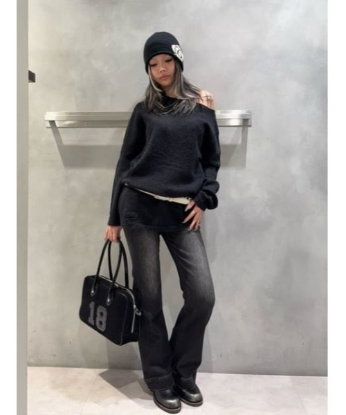 LAGUA GEM(ラグアジェム)の「CRASH LOOSEY KNIT ワンピース(ワンピース・レディース・ブラウン/ライトグレー/ブラック・SMALL/MEDIUM)」の22枚目の写真