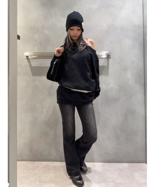 LAGUA GEM(ラグアジェム)の「CRASH LOOSEY KNIT ワンピース(ワンピース・レディース・ブラウン/ライトグレー/ブラック・SMALL/MEDIUM)」の21枚目の写真