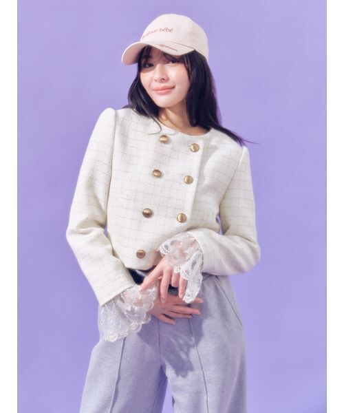 LILY BROWN（リリーブラウン）の「Bonjour Bebeキャップ（キャップ・レディース・グレー/ブラウン/ピンク・F）」の8枚目の写真