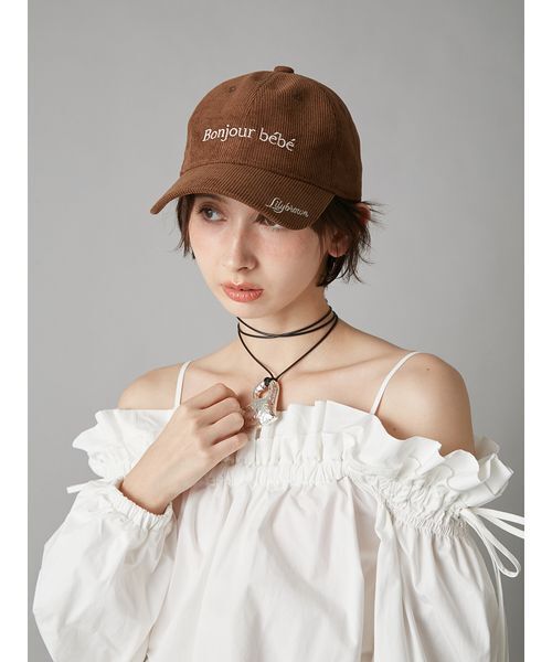 LILY BROWN（リリーブラウン）の「Bonjour Bebeキャップ（キャップ・レディース・グレー/ブラウン/ピンク・F）」の20枚目の写真