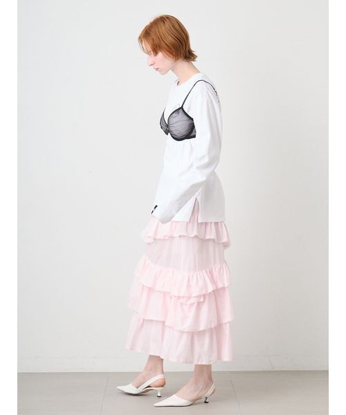 SORIN（ソリン　）の「Random Ruffled Skirt/ランダムラッフルスカート（スカート・レディース・ブラック/ライトピンク/その他・38）」の9枚目の写真