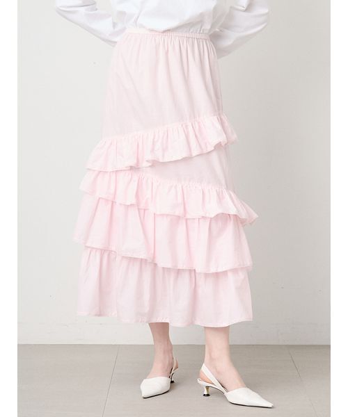 SORIN（ソリン　）の「Random Ruffled Skirt/ランダムラッフルスカート（スカート・レディース・ブラック/ライトピンク/その他・38）」の13枚目の写真