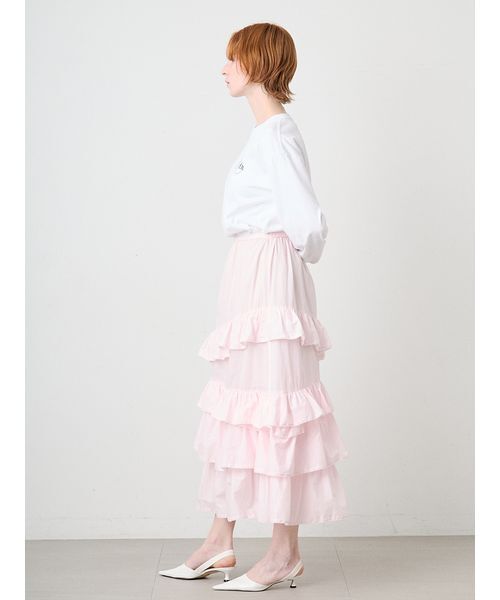 SORIN（ソリン　）の「Random Ruffled Skirt/ランダムラッフルスカート（スカート・レディース・ブラック/ライトピンク/その他・38）」の15枚目の写真