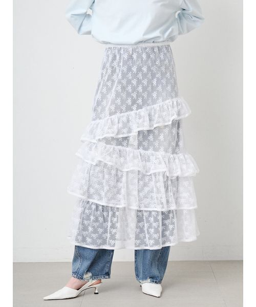 SORIN（ソリン　）の「Random Ruffled Skirt/ランダムラッフルスカート（スカート・レディース・ブラック/ライトピンク/その他・38）」の18枚目の写真