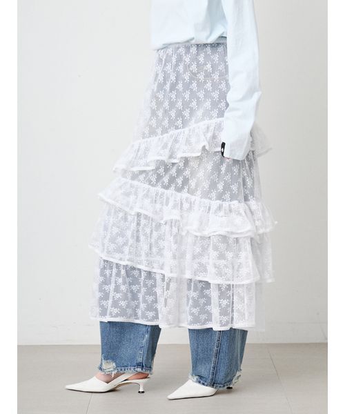 SORIN（ソリン　）の「Random Ruffled Skirt/ランダムラッフルスカート（スカート・レディース・ブラック/ライトピンク/その他・38）」の19枚目の写真