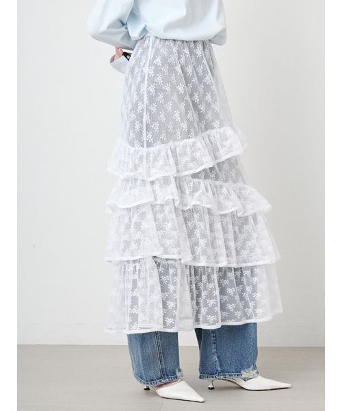 SORIN（ソリン　）の「Random Ruffled Skirt/ランダムラッフルスカート（スカート・レディース・ブラック/ライトピンク/その他・38）」の20枚目の写真