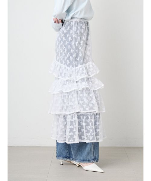 SORIN（ソリン　）の「Random Ruffled Skirt/ランダムラッフルスカート（スカート・レディース・ブラック/ライトピンク/その他・38）」の21枚目の写真