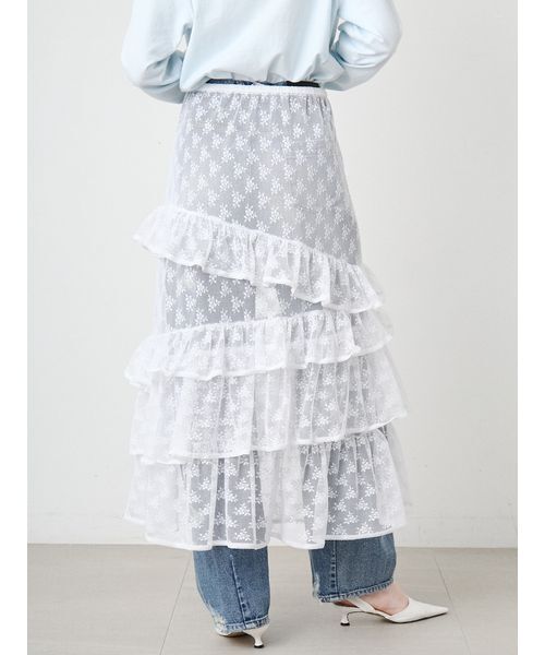 SORIN（ソリン　）の「Random Ruffled Skirt/ランダムラッフルスカート（スカート・レディース・ブラック/ライトピンク/その他・38）」の22枚目の写真