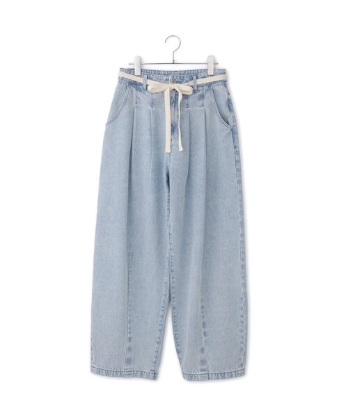 ADAM ET ROPE'（アダムエロペ）の「【WEB限定】2タックカーブデニムパンツ（デニムパンツ・レディース・サックスブルー/ブラック・36/38/34）」の9枚目の写真