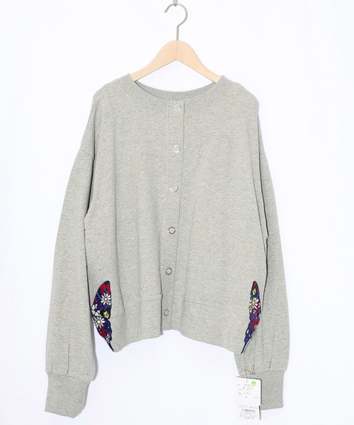 ScoLar（スカラー）の「133704：ふくれジャガードのネコ柄カーディガン