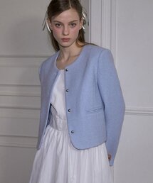 ROSEFRANTZ（ロゼフランツ）の「Tweed Wool Jacket [Sky Blue]（テーラードジャケット）」