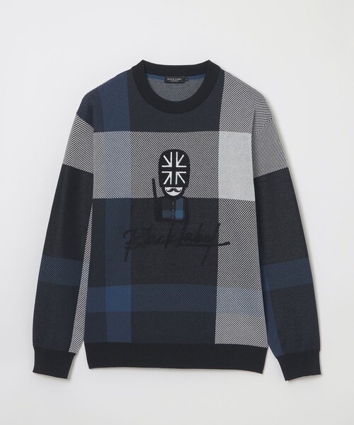 BLACK LABEL CRESTBRIDGE（ブラックレーベル・クレストブリッジ）の「ガーズマンクレストブリッジチェックニット（ニット/セーター・メンズ・ネイビー/ベージュ系その他6・XL/S/M/L）」の7枚目の写真