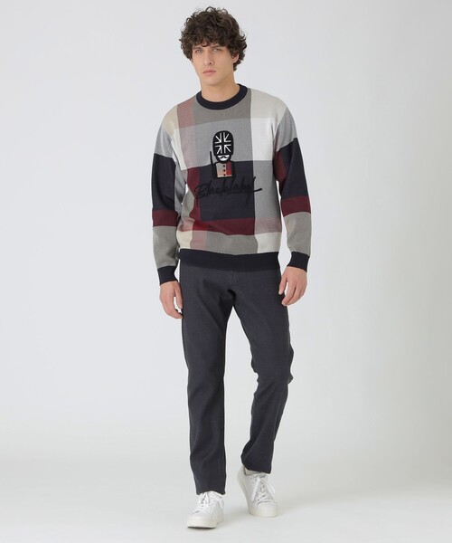 BLACK LABEL CRESTBRIDGE（ブラックレーベル・クレストブリッジ）の「ガーズマンクレストブリッジチェックニット（ニット/セーター・メンズ・ネイビー/ベージュ系その他6・XL/S/M/L）」の8枚目の写真