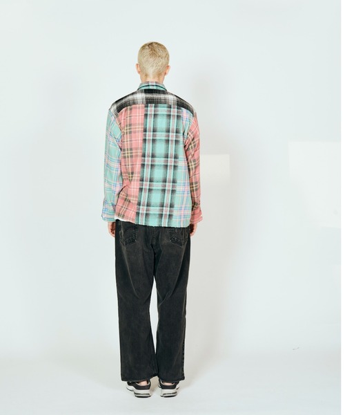 2AM(ツーエイエム)の「DAN RIVER ダンリバー / WORN-OUT CHECK FLANNEL SHIRT(シャツ/ブラウス・メンズ・グリーン/ミント/マルチ/ピンク/ブラック・SMALL/MEDIUM/LARGE)」の9枚目の写真