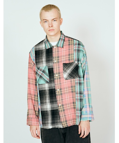 2AM(ツーエイエム)の「DAN RIVER ダンリバー / WORN-OUT CHECK FLANNEL SHIRT(シャツ/ブラウス・メンズ・グリーン/ミント/マルチ/ピンク/ブラック・SMALL/MEDIUM/LARGE)」の8枚目の写真
