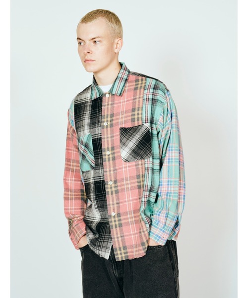 2AM(ツーエイエム)の「DAN RIVER ダンリバー / WORN-OUT CHECK FLANNEL SHIRT(シャツ/ブラウス・メンズ・グリーン/ミント/マルチ/ピンク/ブラック・SMALL/MEDIUM/LARGE)」の7枚目の写真
