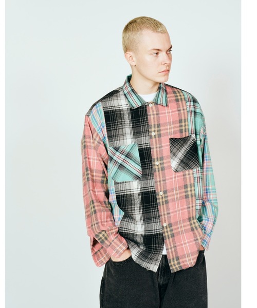 2AM(ツーエイエム)の「DAN RIVER ダンリバー / WORN-OUT CHECK FLANNEL SHIRT(シャツ/ブラウス・メンズ・グリーン/ミント/マルチ/ピンク/ブラック・SMALL/MEDIUM/LARGE)」の6枚目の写真