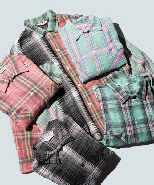 2AM(ツーエイエム)の「DAN RIVER ダンリバー / WORN-OUT CHECK FLANNEL SHIRT(シャツ/ブラウス・メンズ・グリーン/ミント/マルチ/ピンク/ブラック・SMALL/MEDIUM/LARGE)」の18枚目の写真