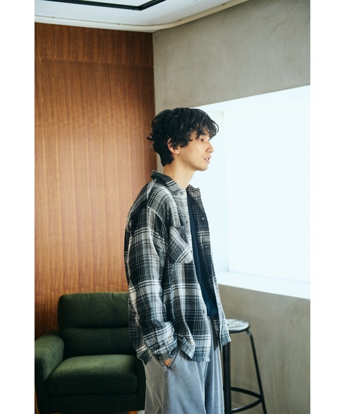 2AM(ツーエイエム)の「DAN RIVER ダンリバー / WORN-OUT CHECK FLANNEL SHIRT(シャツ/ブラウス・メンズ・グリーン/ミント/マルチ/ピンク/ブラック・SMALL/MEDIUM/LARGE)」の15枚目の写真