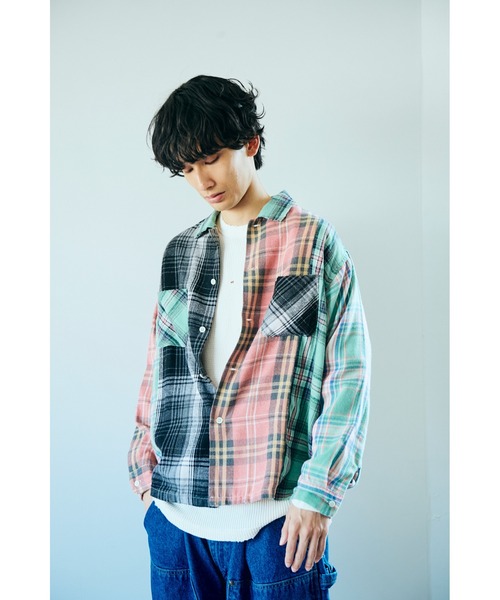 2AM(ツーエイエム)の「DAN RIVER ダンリバー / WORN-OUT CHECK FLANNEL SHIRT(シャツ/ブラウス・メンズ・グリーン/ミント/マルチ/ピンク/ブラック・SMALL/MEDIUM/LARGE)」の11枚目の写真