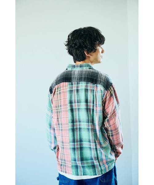 2AM(ツーエイエム)の「DAN RIVER ダンリバー / WORN-OUT CHECK FLANNEL SHIRT(シャツ/ブラウス・メンズ・グリーン/ミント/マルチ/ピンク/ブラック・SMALL/MEDIUM/LARGE)」の14枚目の写真