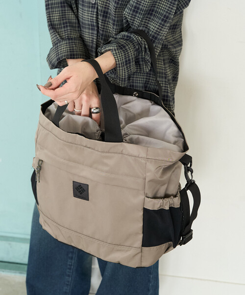 FREAK'S STORE（フリークスストア）の「限定展開 Columbia/コロンビア Great Smoky Garden Tote/グレートスモーキーガーデン トート（ショルダーバッグ・レディース・ブラック/ベージュ/サックスブルー・ONE SIZE）」の7枚目の写真