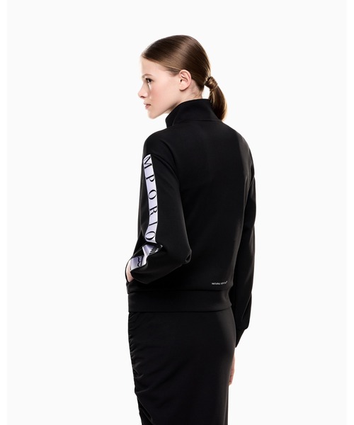 EMPORIO ARMANI EA7（エンポリオアルマーニイーエーセブン）の「<オンライン限定>【エンポリオ アルマーニ EA7】ASV Dynamic Athlete ジップアップ スウェットシャツ VENTUS7テクニカルファブリック（スウェット・レディース・ブラック/ホワイト・SMALL/MEDIUM/LARGE）」の3枚目の写真