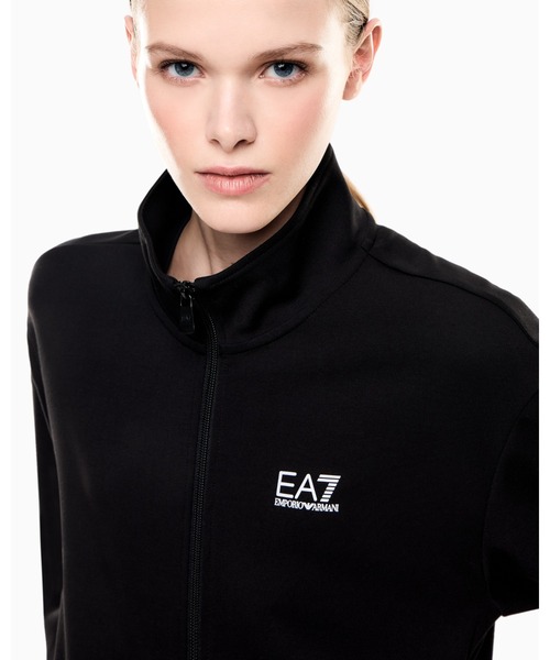 EMPORIO ARMANI EA7（エンポリオアルマーニイーエーセブン）の「<オンライン限定>【エンポリオ アルマーニ EA7】ASV Dynamic Athlete ジップアップ スウェットシャツ VENTUS7テクニカルファブリック（スウェット・レディース・ブラック/ホワイト・SMALL/MEDIUM/LARGE）」の4枚目の写真