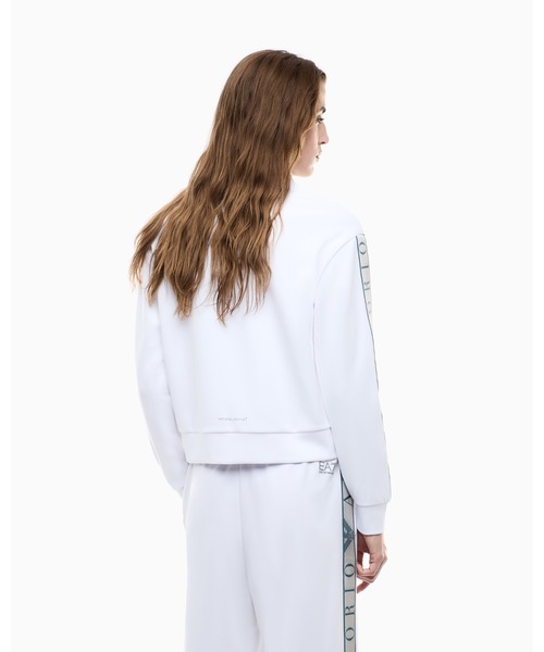 EMPORIO ARMANI EA7（エンポリオアルマーニイーエーセブン）の「<オンライン限定>【エンポリオ アルマーニ EA7】ASV Dynamic Athlete ジップアップ スウェットシャツ VENTUS7テクニカルファブリック（スウェット・レディース・ブラック/ホワイト・SMALL/MEDIUM/LARGE）」の10枚目の写真